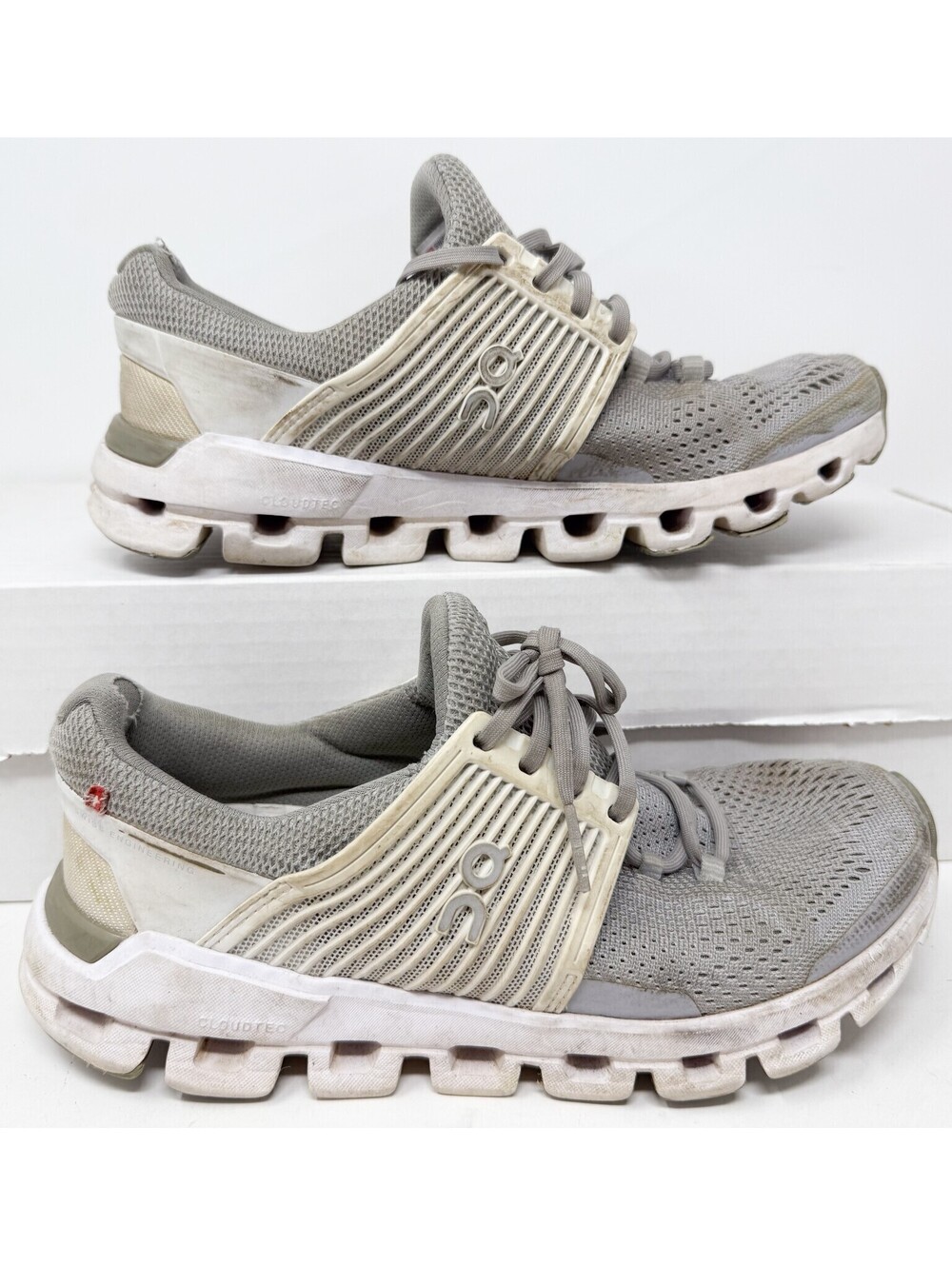 On Cloudswift Running Shoe Womens 6.5 Glacier Gray White Gym Trainer Sneakers
